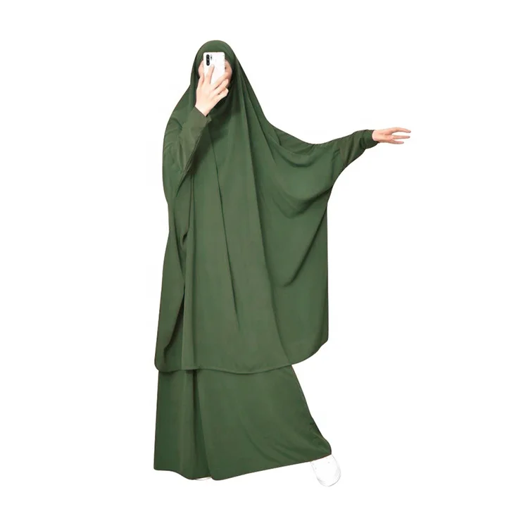 Modern New Design Islamic Clothing khimar abaya 2 piece Set Jilbab Hijab Muslim Prayer Dress Dubai For Women