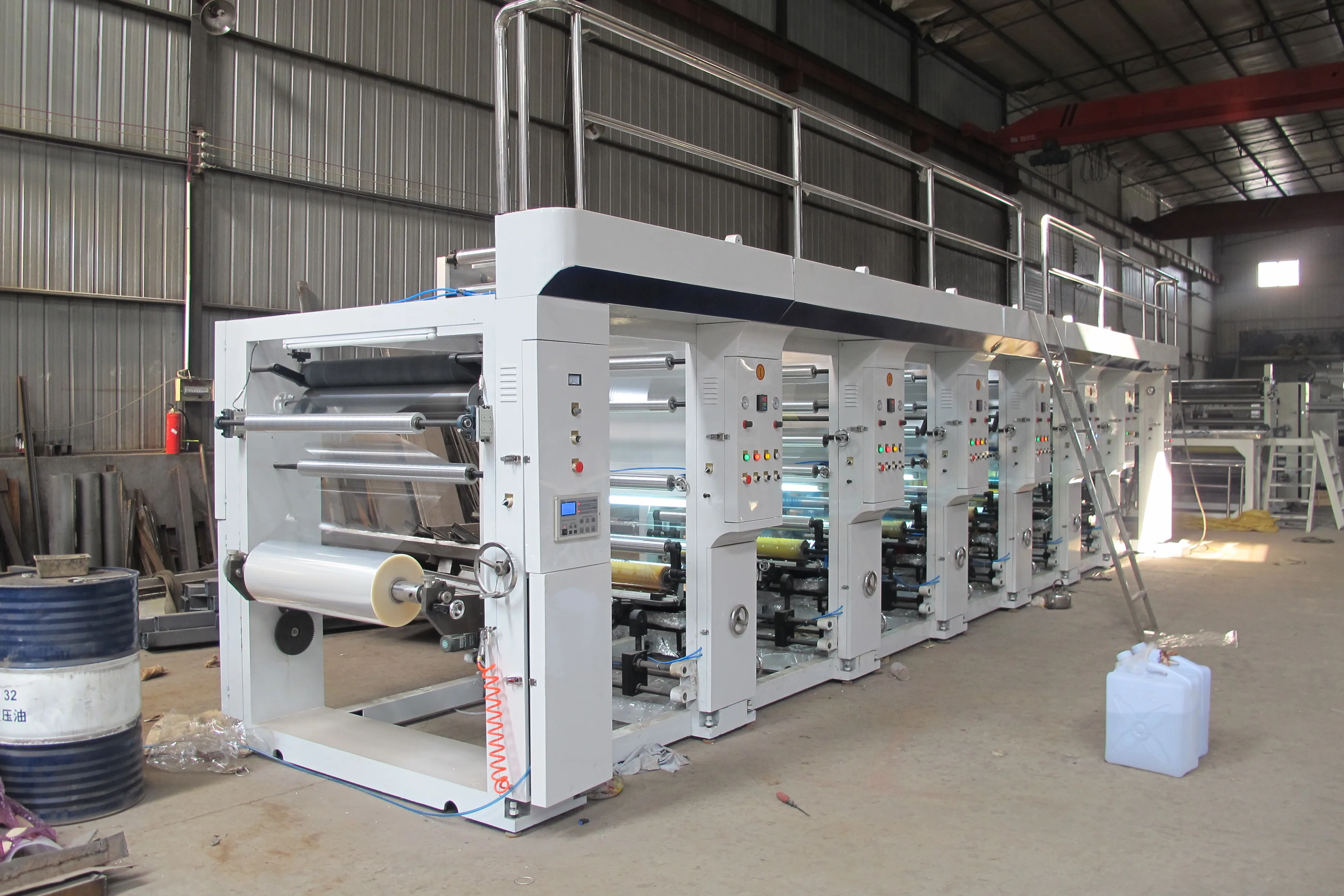 6color 8units computerized middle grade rotogravure printing machine