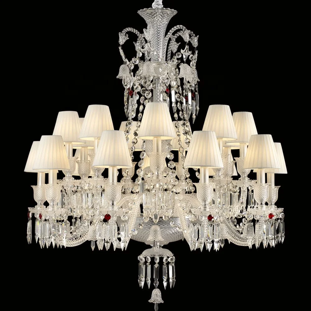 European style large crystal chandelier decoration wedding chandelier crystal luxury glass arm chandelier