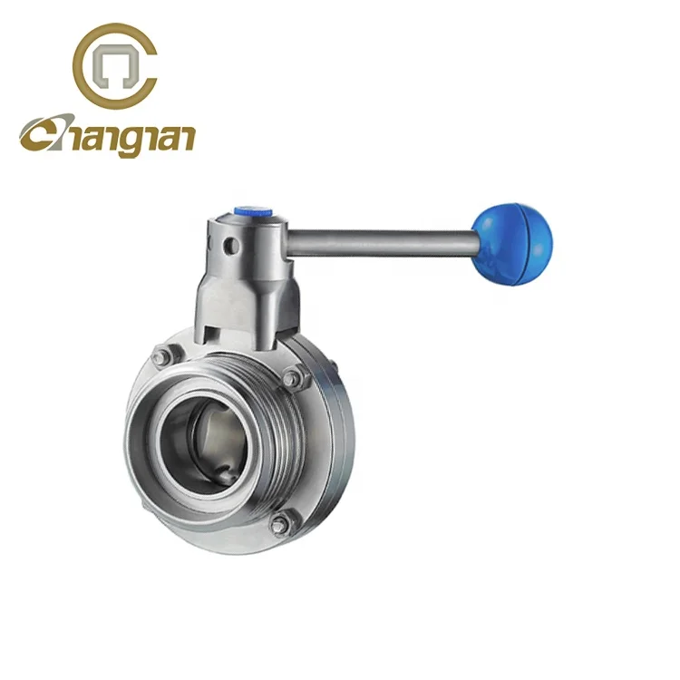 Wenzhou поставщик 3 а ручной клапан-бабочка из нержавеющей стали с резьбой