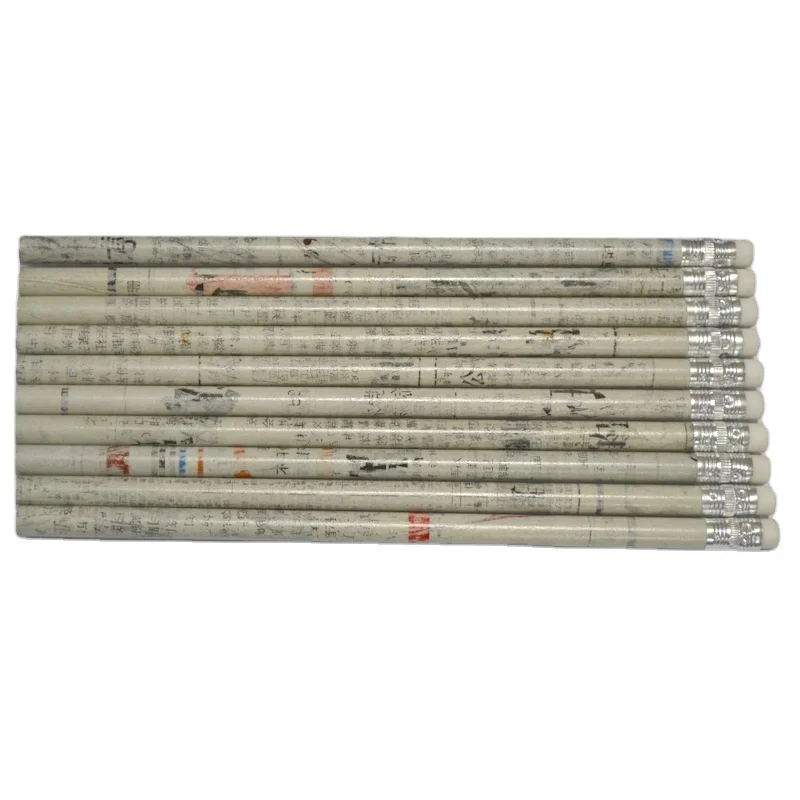 7 inches HB 2.0mm recycled newspaper pencil for
