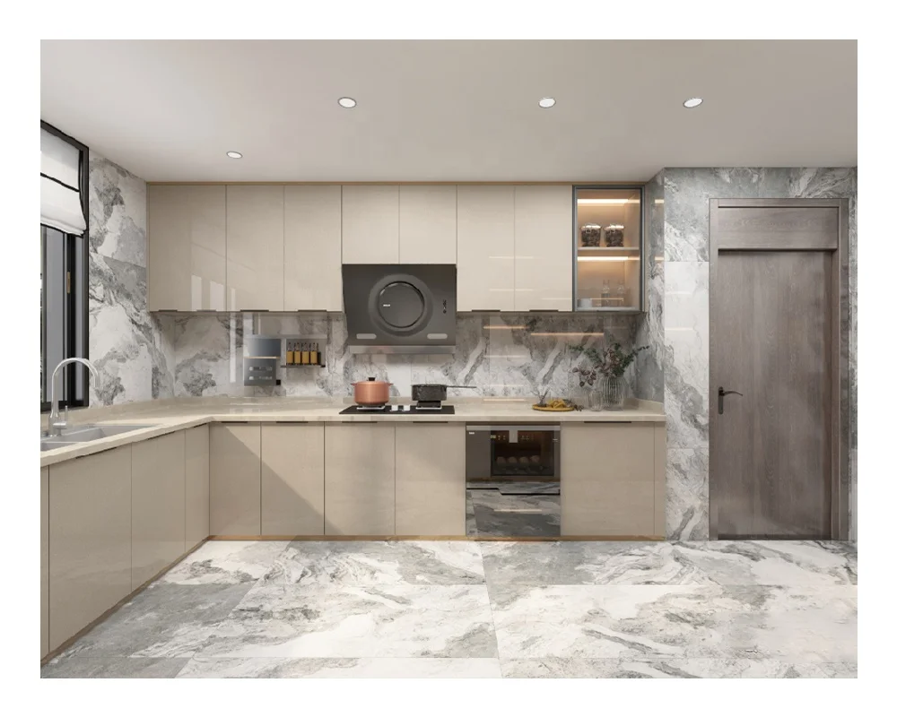 Modular wooden designs smart black pvc polymer sheet for wood kitchen cabinet modern lacquer door design