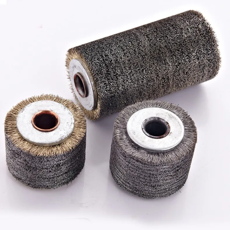 TDF New Stainless Steel Wire Brush Wheel Wood Open Paint Polishing Deburring Wheel for Electric Striping Machine