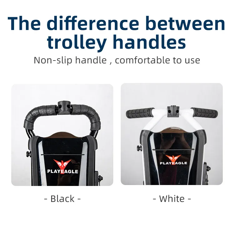 PLAYEAGLE Foldable 4 Wheels Golf Trolley Cart Aluminium Alloy Pull Cart Foldable Golf Push Cart Bag Carrier
