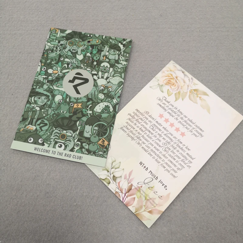 Custom Paper Business Card Small Thank you cards Postcards Color Printing