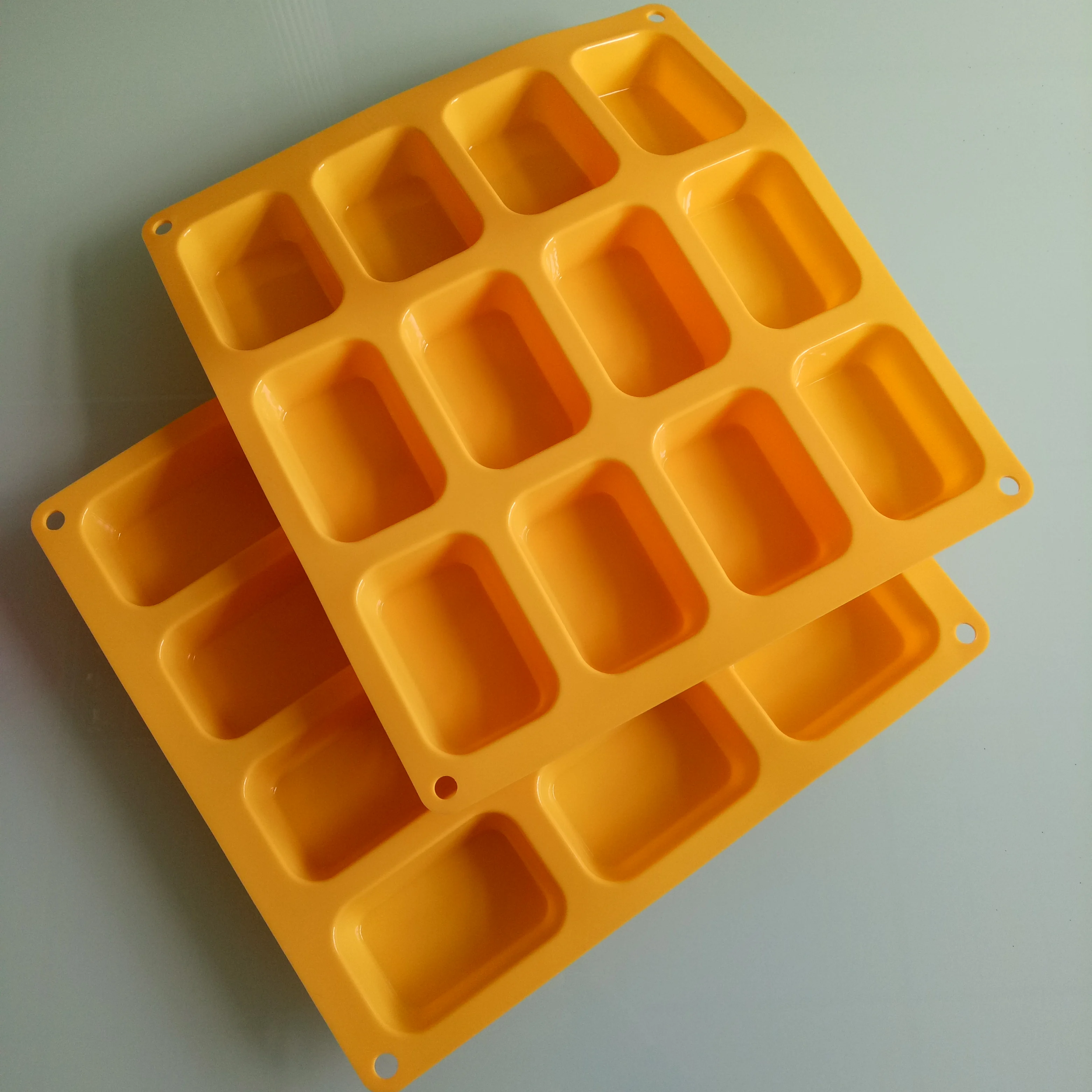 12 cavity Plain Basic Rectangle Soap DIY Mold Silicone Mould for Homemade Craft