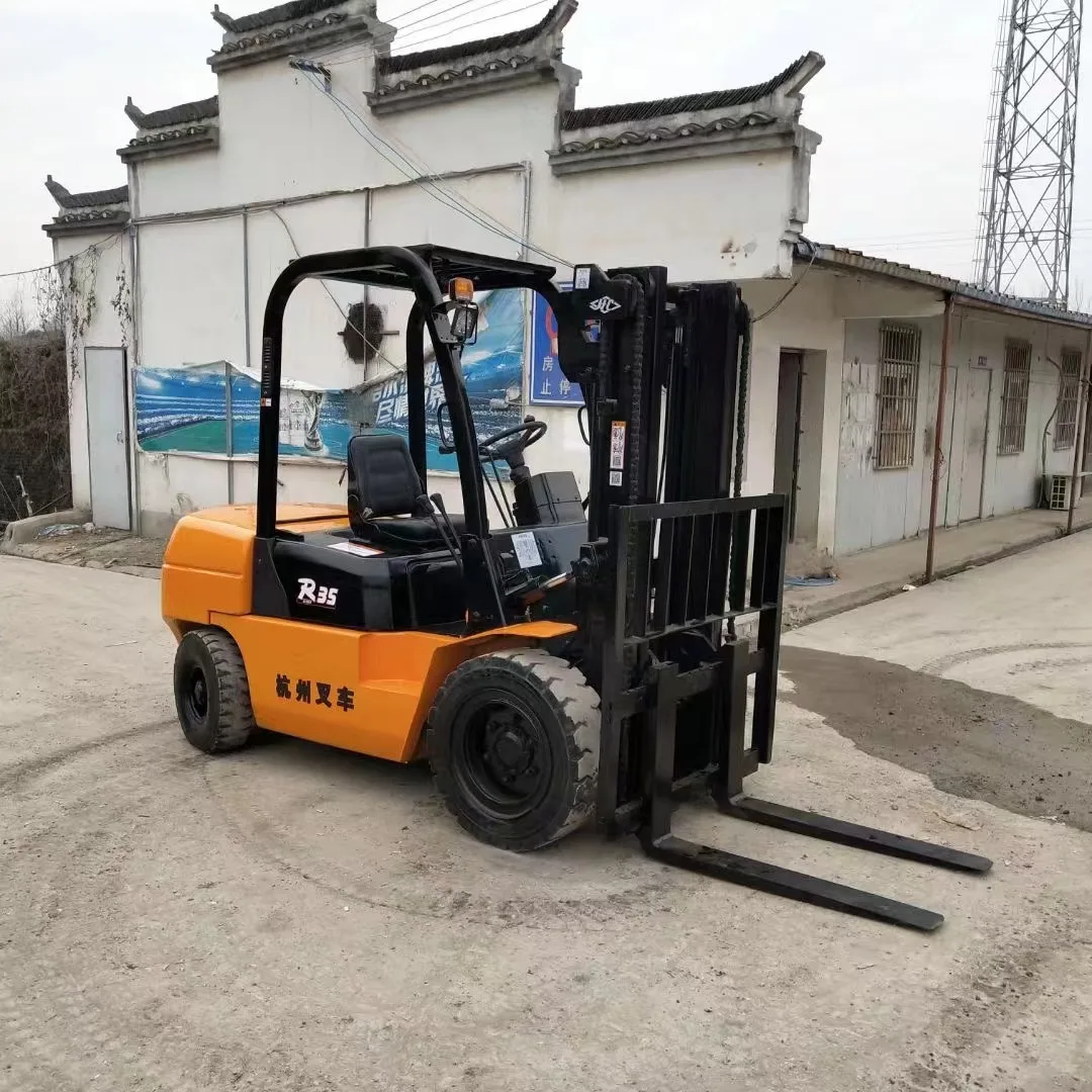 HANGCHA forklift R35 3.5 tons good condition cheap best choice used forklift ready for work
