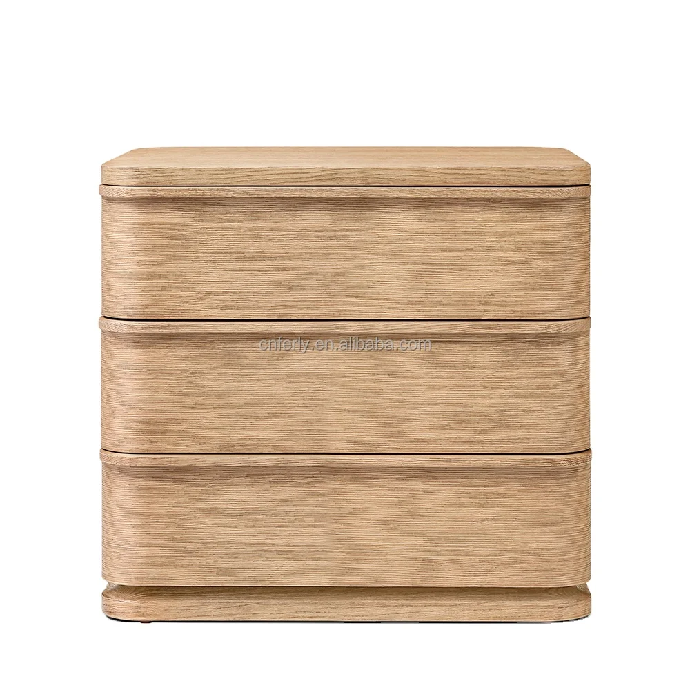 FERLY Customized High Quality Drawer Bedside Table Bedroom Furniture Nightstand Set 2 For Bedroom