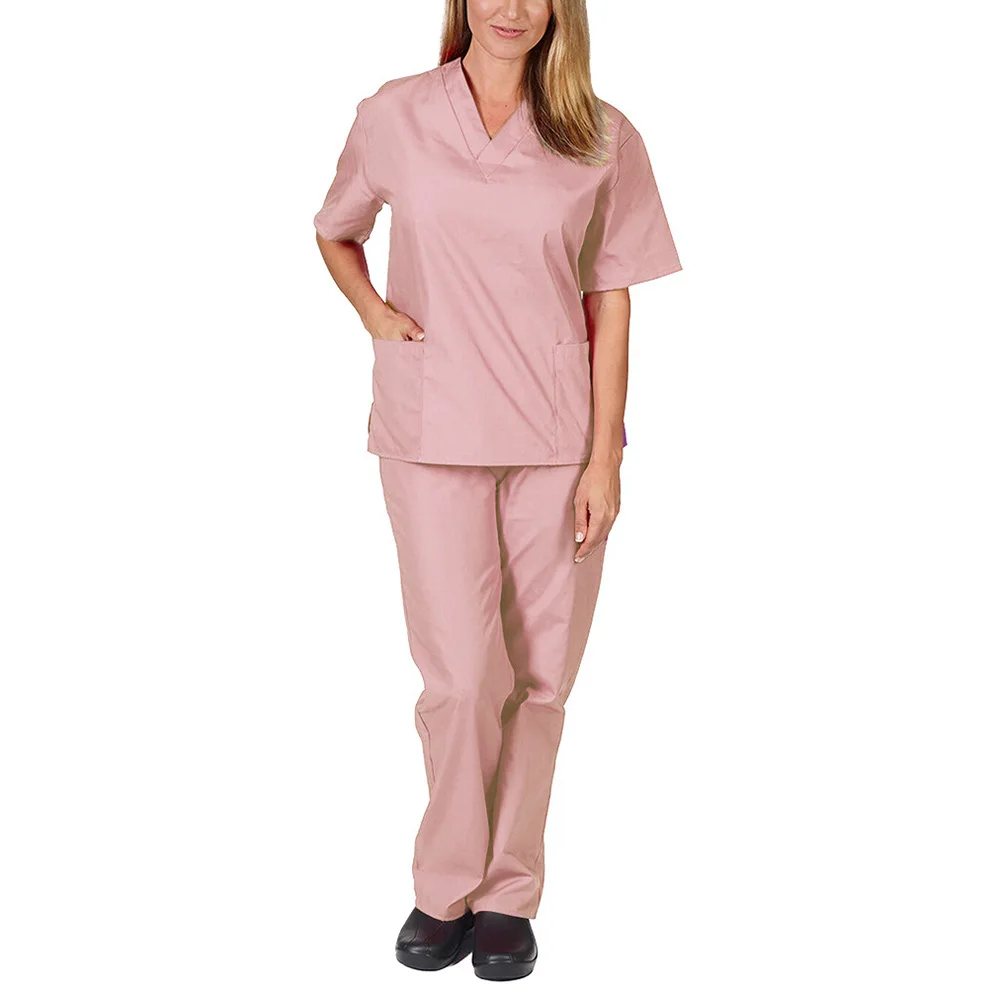 Cheap summer quick dry elastic custom logo plain doctor hospital uniforms scrubs for men women medical lab coats nurse uniform