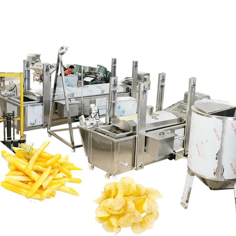China industrial automatic natural  potato chips making machine production line frozen fried potatoes finger production line