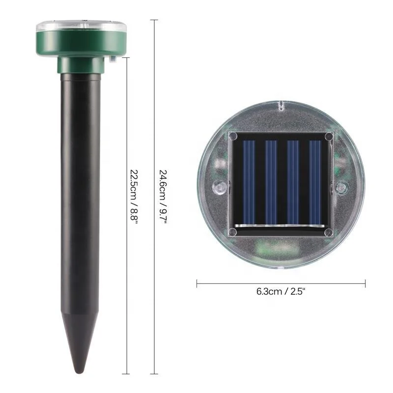 Newish New solar rat repeller vibrates ultrasonic outdoor electronic LED farm snake repeller