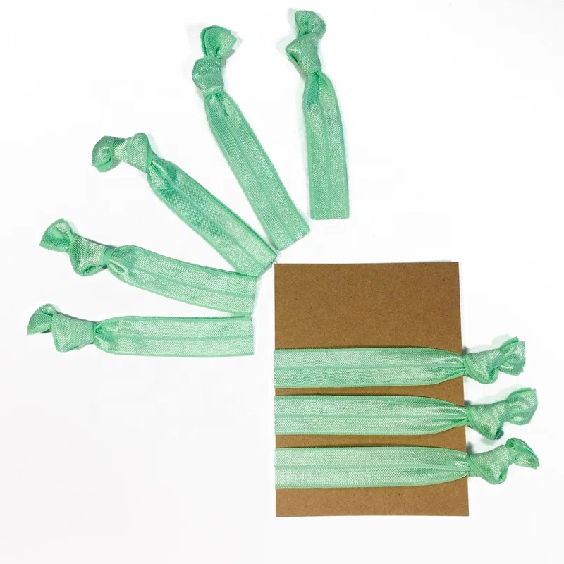 Wholesale Solid Color Ribbon Knot Elastic Ribbon Hair Ties