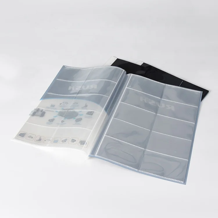 Папка для визитных карточек из полипропилена, 10 слоев, 100 карманов, логотип под заказ