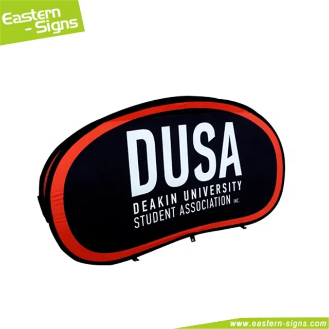 Easily set up portable aluminum tension fabric horizontal outdoor advertising pop up a frame folding banner