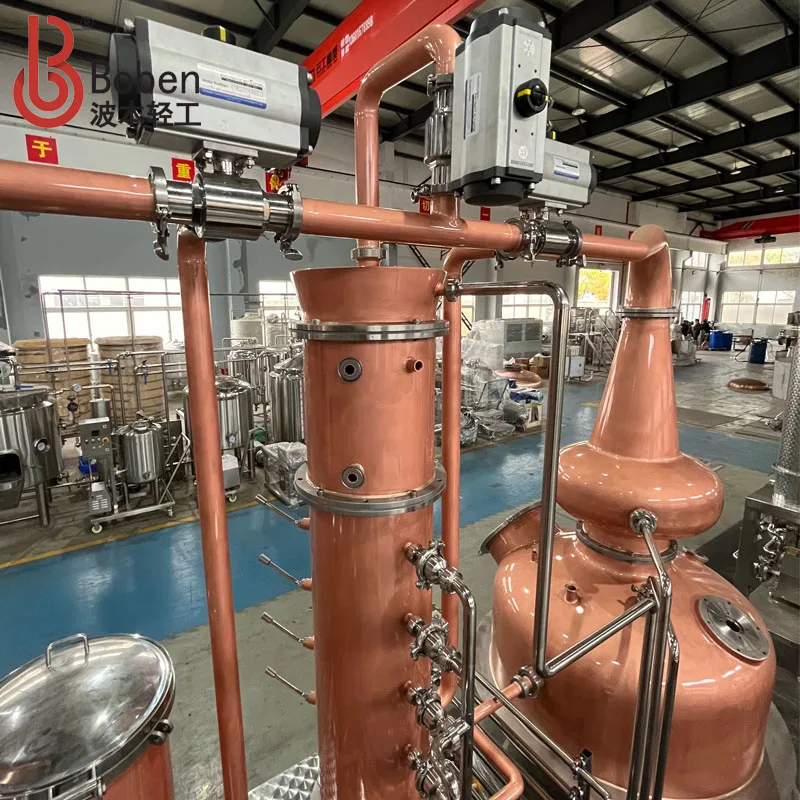 Factory Supply 600l Copper Still Pot Alcohol Boiler With Liquor Receiver Tank Whisky Gin Vodka Spirits Distillery Equipment
