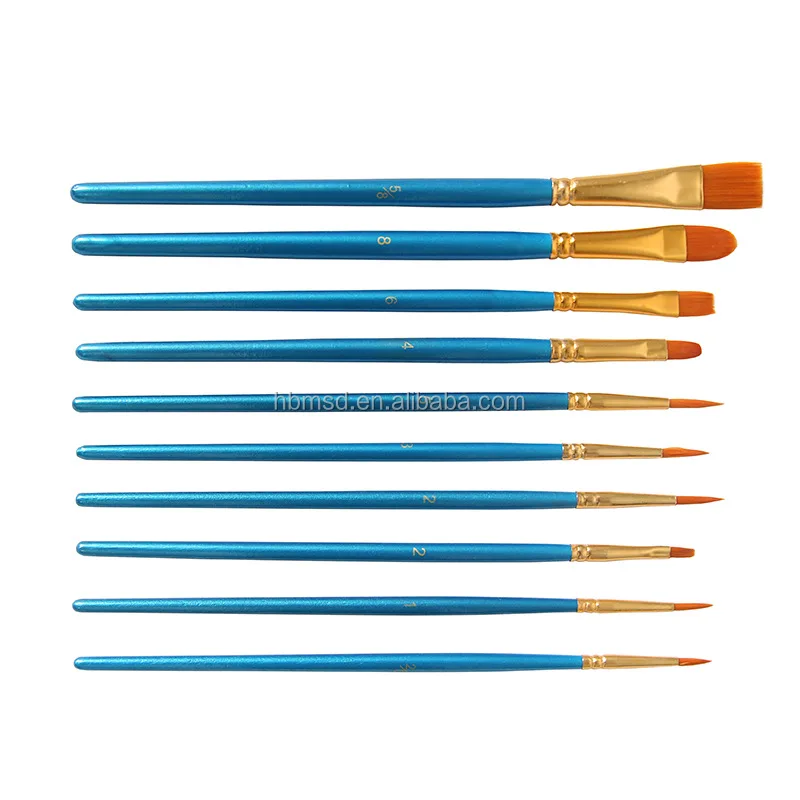 
Hot Sale 10 Pieces Art Brush Supplies Handmade Watercolor Paint Brush Pinceles Artisticos Aquarelles Peinture Pinceau 