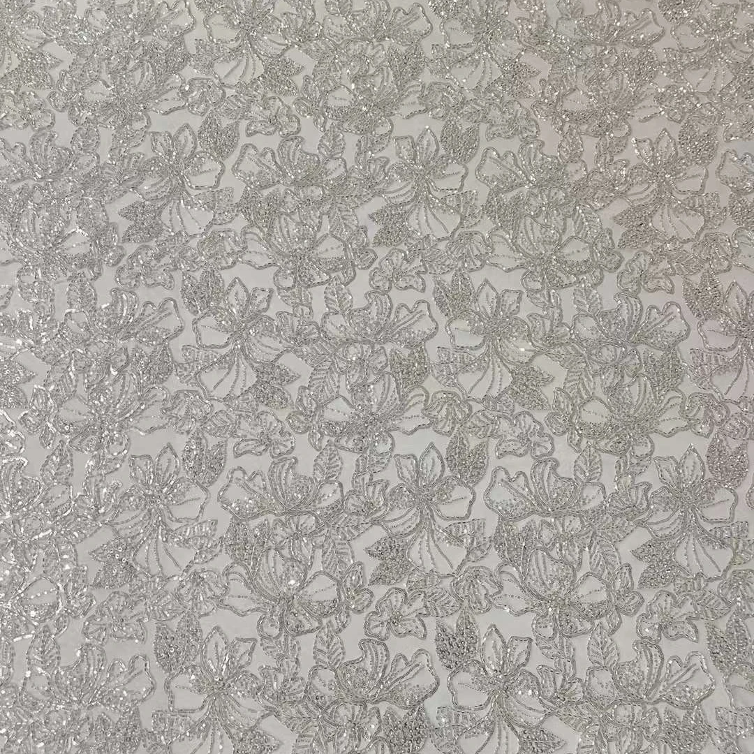 Luxury tulle women beaded bridal women fabric lace