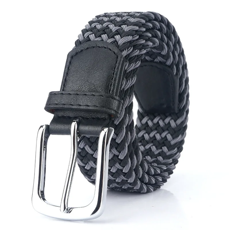 3.4cm width High quality zinc alloy pin buckle elastic stretch band