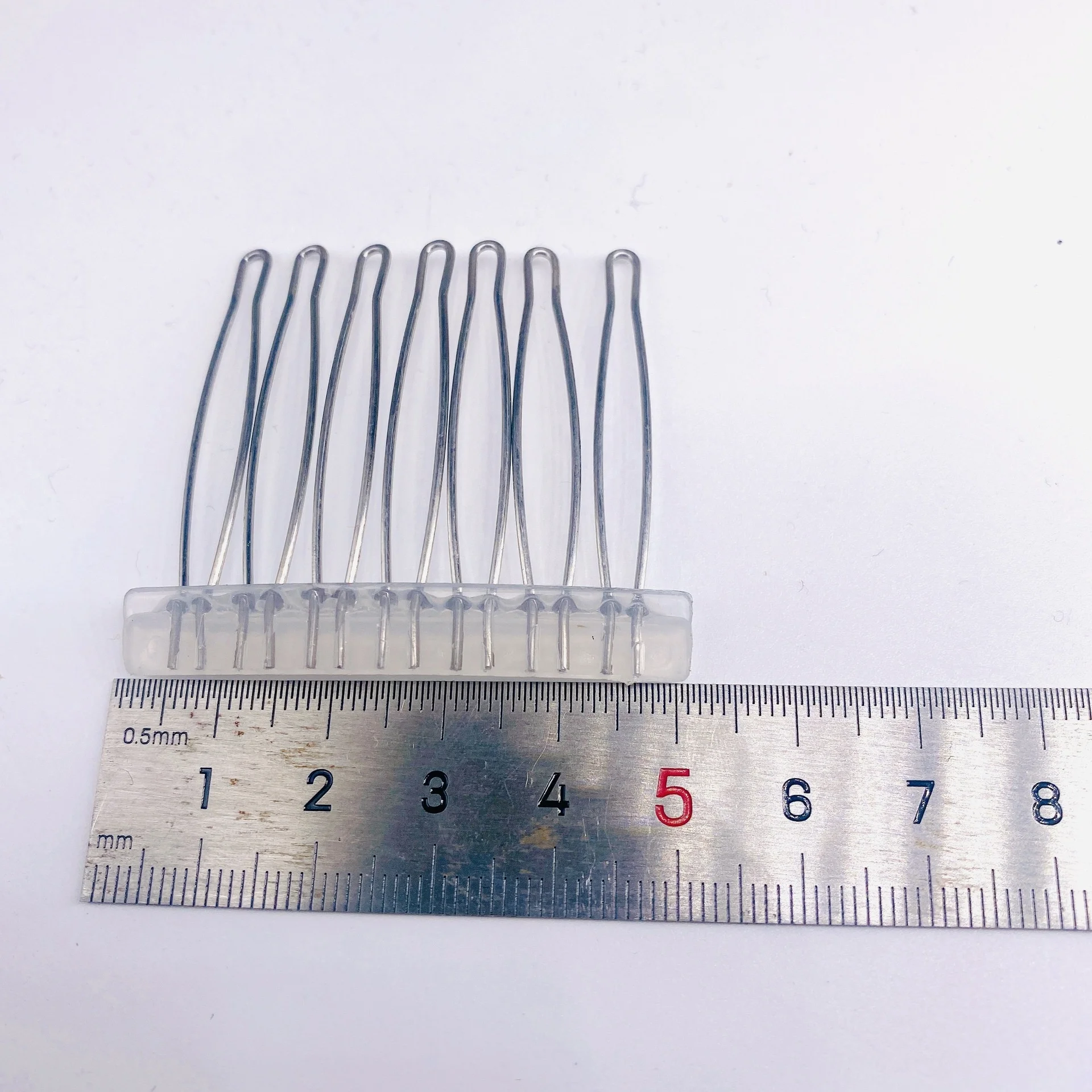 Free custom mixed silver 10 teeth twisted metal bridal veils comb gold 7 teeth wedding lace hair accessory stainless steel combs