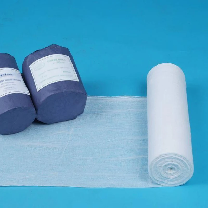 X Ray Detectable Paper Packed 36x100 Sterile Cotton Medical 4ply Absorbent Gauze Roll