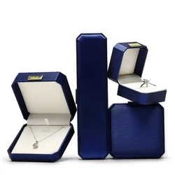 Wholesale PU Leather Ring Pendant Bangle Bracelet Necklace Boxes  Ornament Gift Custom Storage Jewelry Box Logo
