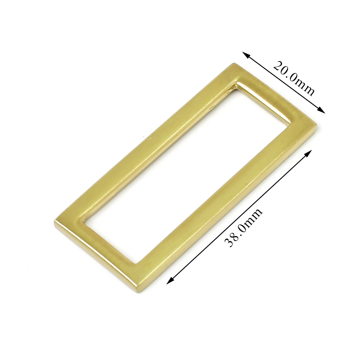 Sharp Edge Adjustable Rectangle Metal Loop Belt Ring Bag Hardware And Accessories Square Ring Bag Ring For Handbag