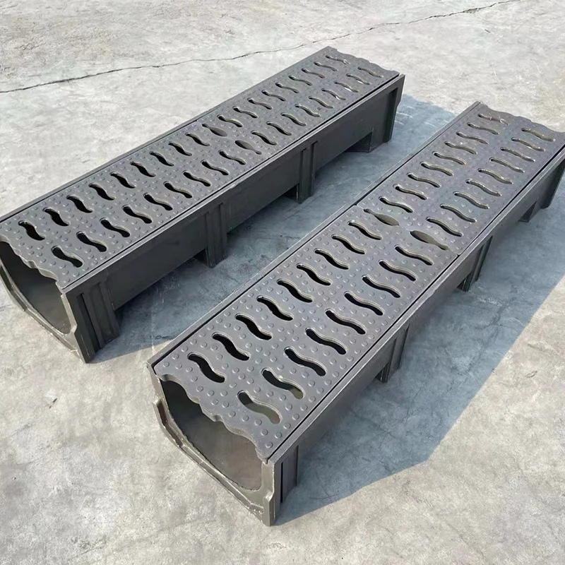 Custom Polymer Concrete Iron Grating Drainage Ditch Swimming Pool Gutter and Drainage