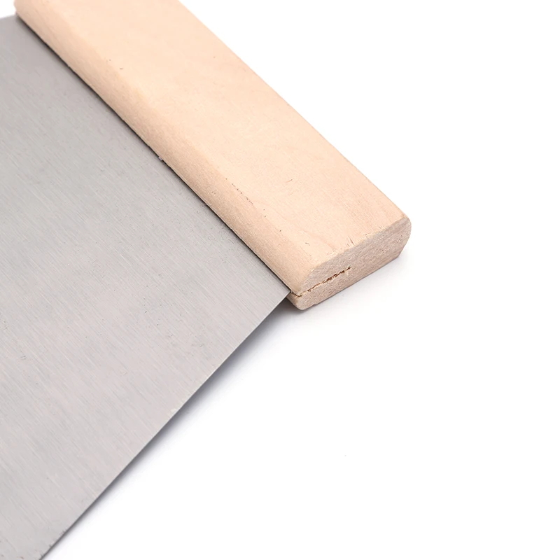 Factory price quality wooden handle square shape steel putty knife paint scraper