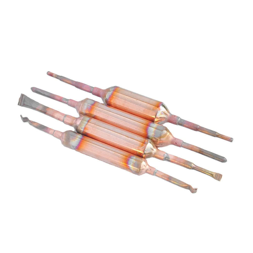 FILTRO DESHIDRATADOR 10 15 20 25 GRS. COLILLAS Y VALVULA DE ACCESO  copper drier filter with whip