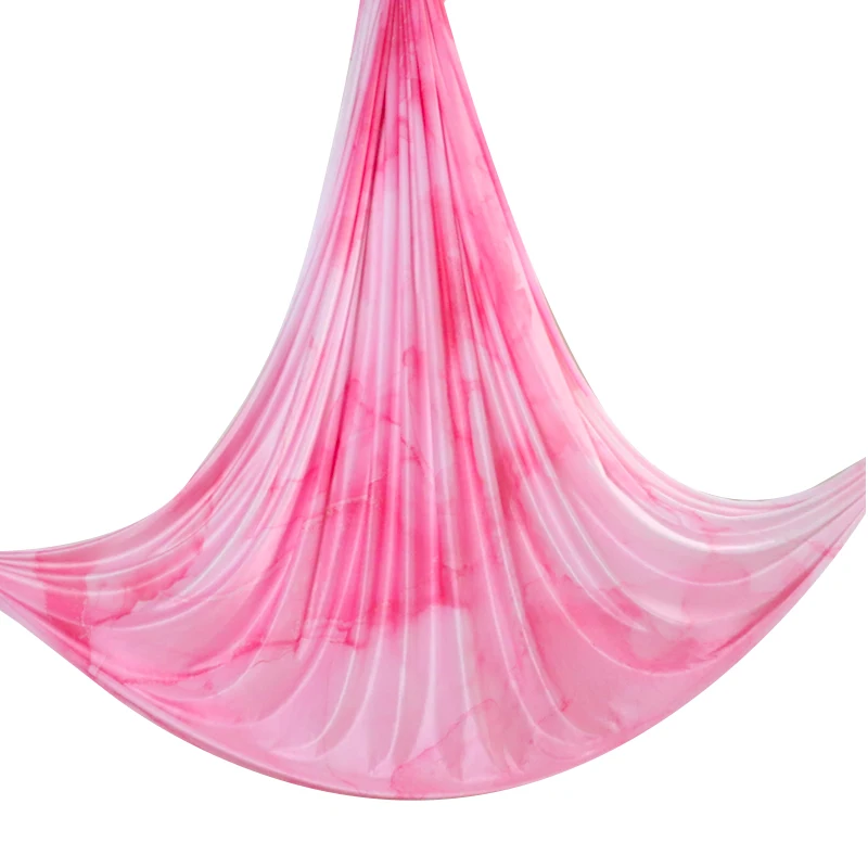 47 kinds Rainbow color 5m High Strength anti-gravity yoga hammock aerial silks yoga swing Premium Aerial Yoga Swings Fabric