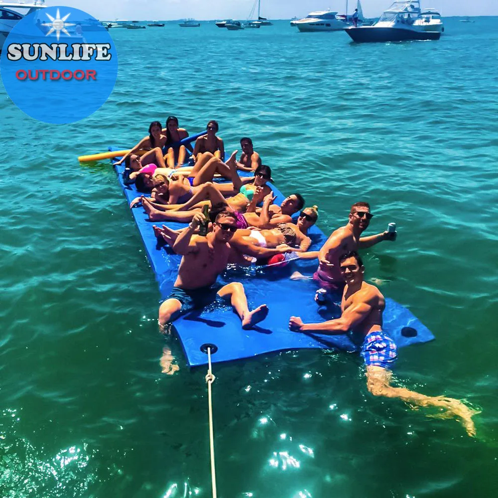 Cheap Marine Floating Yoga Mat Bed Pad Water Blanket Swimming Pool XPE Foam Mats 3 Layers Play Amusement Water Sports Equipment