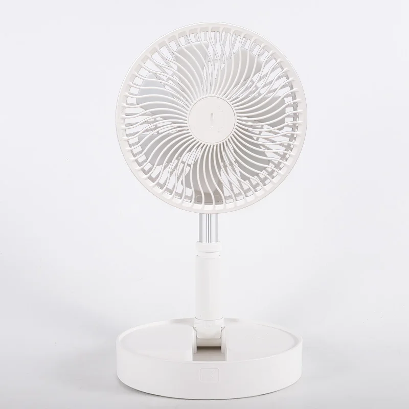 
NEW ARRIVAL 7 Blades Silence Floor Fan Rechargeable 8000mAh Portable USB Telescopic Folding Table Fan With Humidifier 