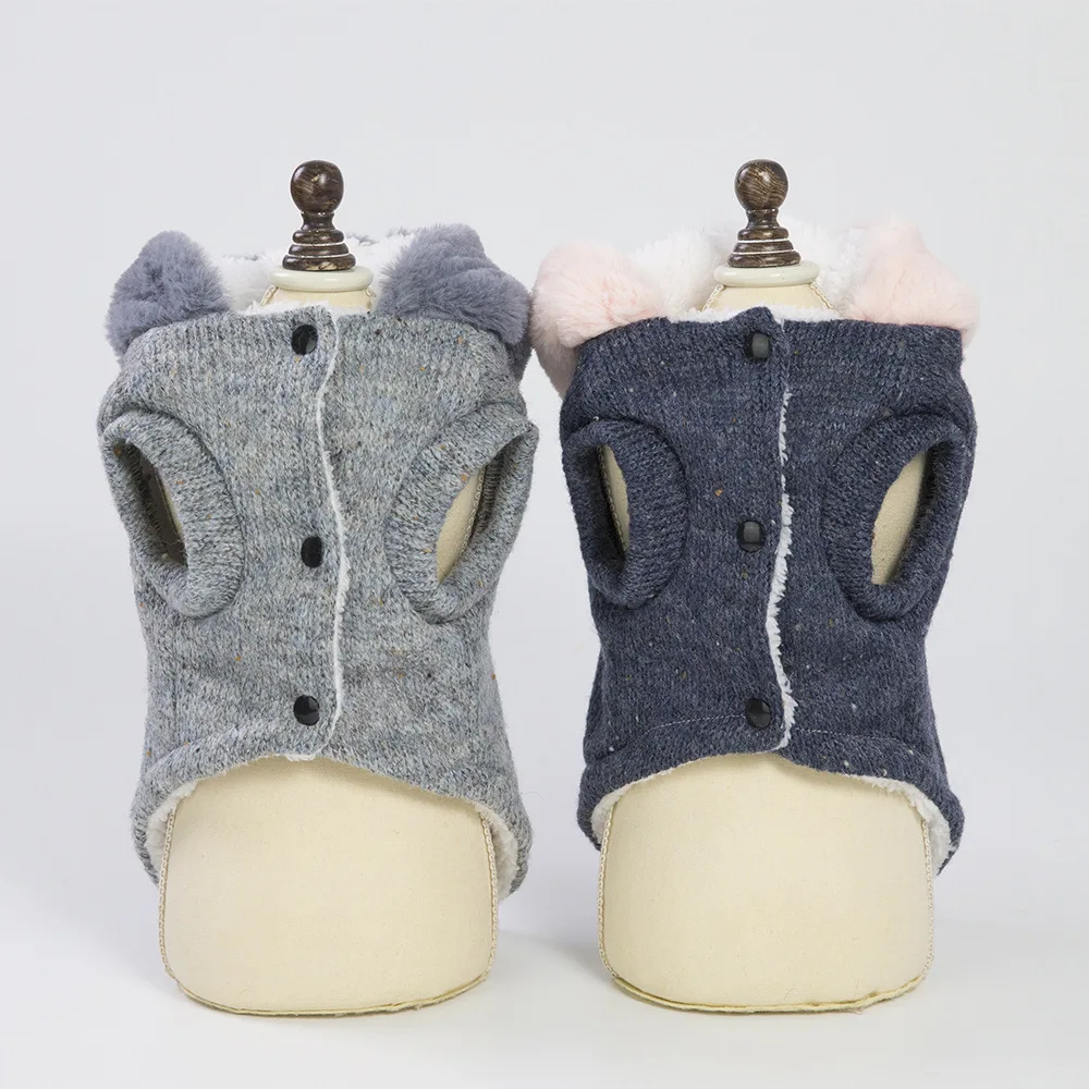 Wholesale Good Quality Pet Dog Warm Comfortable Thick Coat Cheap Autumn Winter Two-legs Clothes