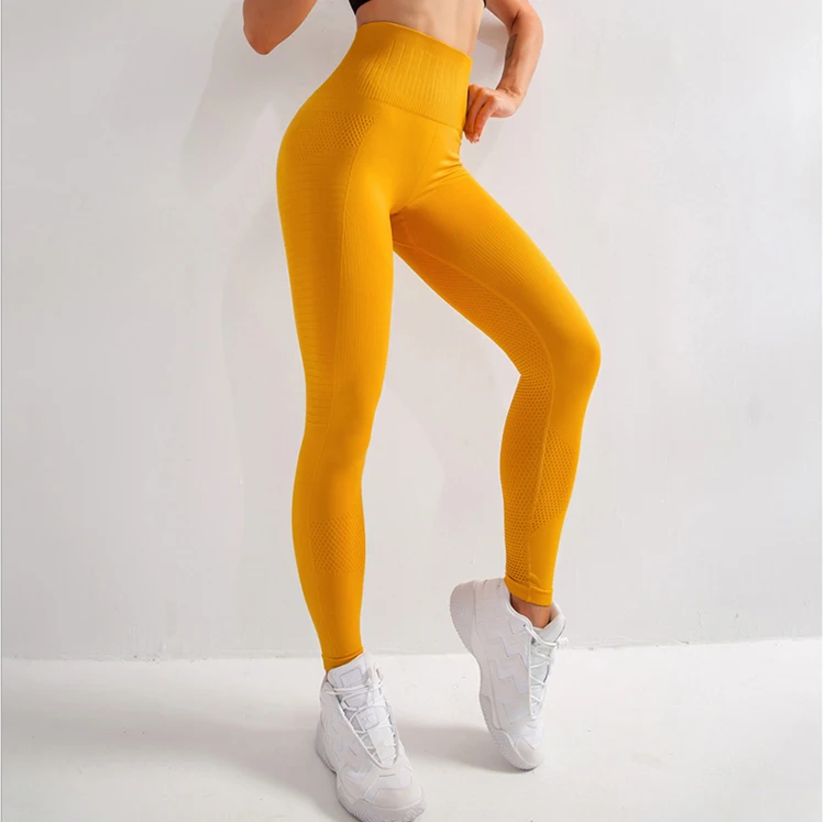 
AOLA hot sale Woman Running Sports Scrunched Gym Leggings Sexy Fitness Seamless Womens Yoga Pants 