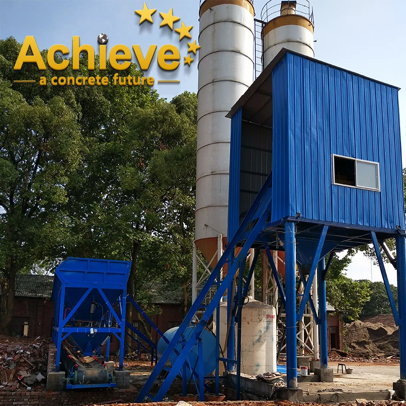 75 m3 per hour  HZS75  ready mixed concrete batching plant