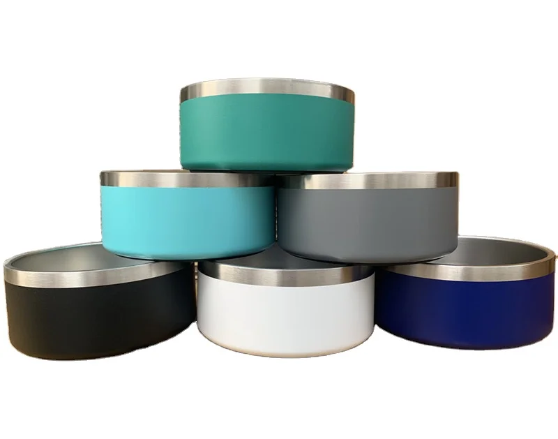 Hot Selling Custom Double Wall Vacuum Insulated Stainless Steel Dog Bowl Pet Feeder Bowls