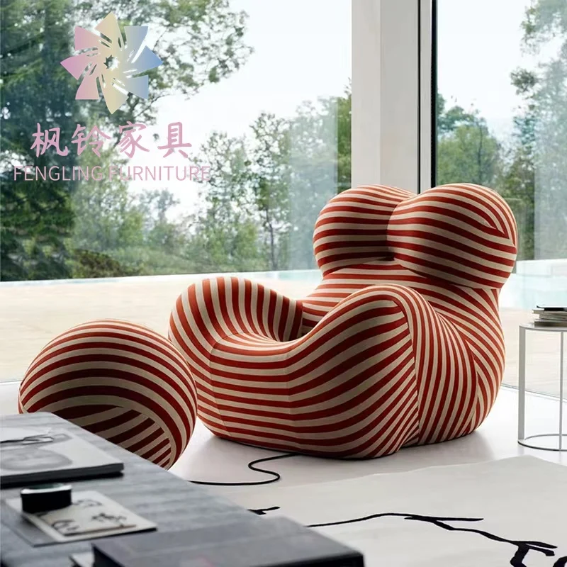 Modern Design High Density Sponge Italian Living Room Single Arm Accent Chair Sofa Armchair LC004