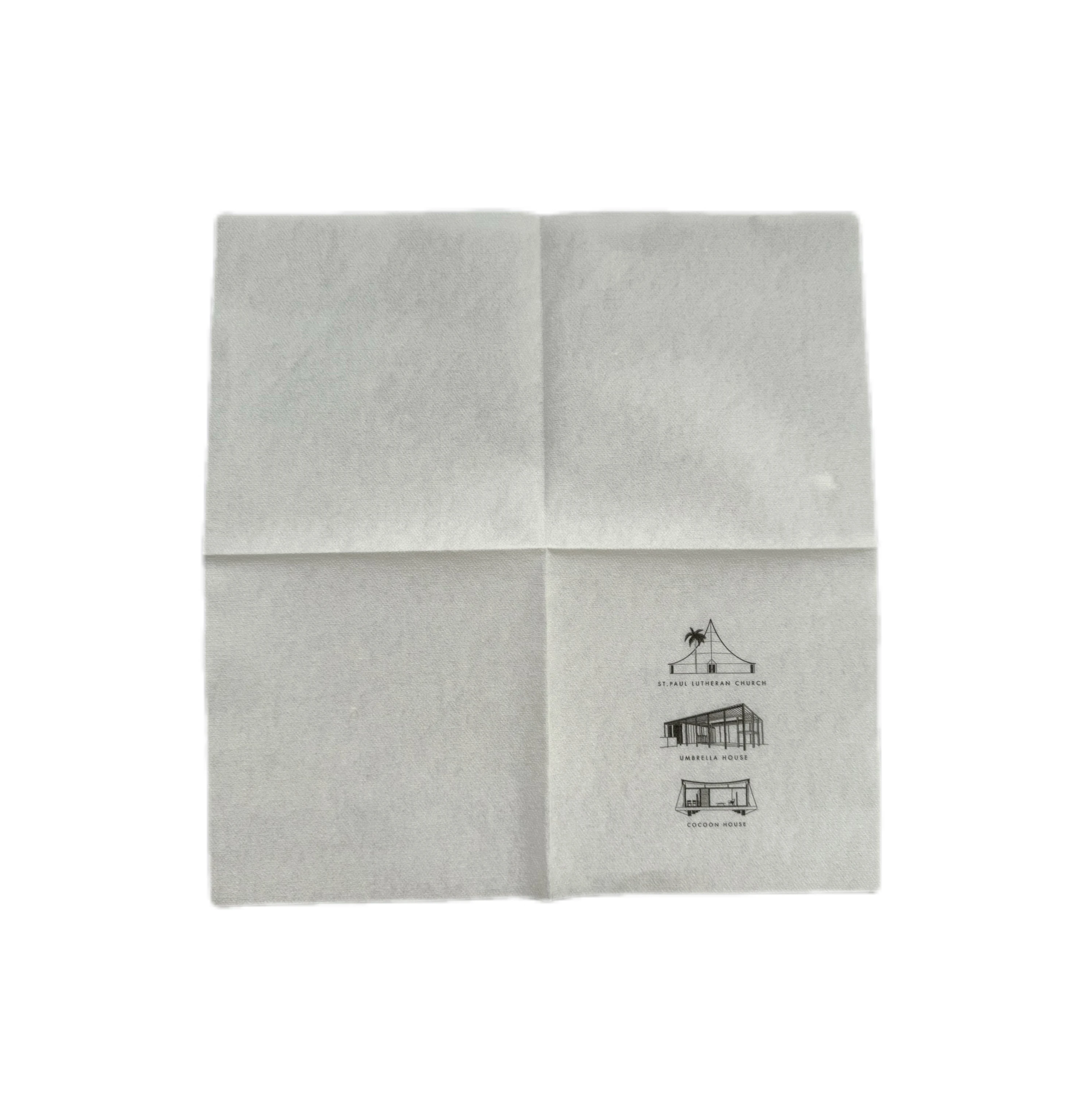 Wholesale Custom Logo Printed White Party Dinner Wood Pulp 3-ply Disposable Party Paper Napkins Dinner for Wedding Birthday