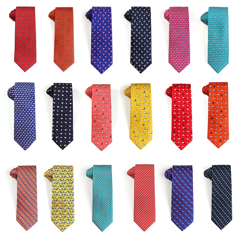 2022 Latest Design Silk Ties Custom Personalized Silk Necktie Animal Tie Digital Printing 100% Silk Mens Tie