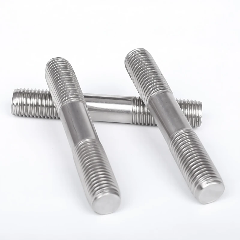 Hastelloy alloy double-headed screw  high-temperature resistant stainless steel two-end screw GB901 stud bolt M18M20M24