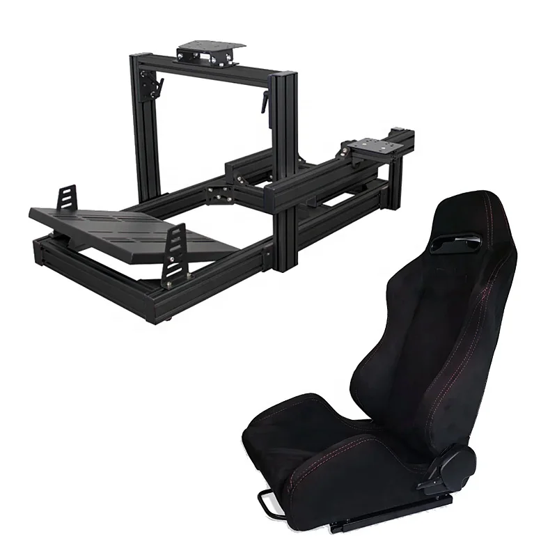 Best Chair DIY SimRacing Aluminium Profile 4080 40120 Game Sim Racing Simulator conduction Cockpit Seat Handbrake Sim Racing Rig