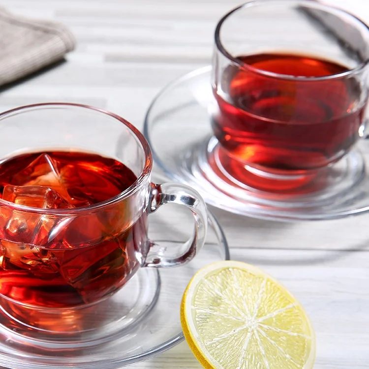 150ML Environmental Standard Glass Cup and Saucer Fruit Sets