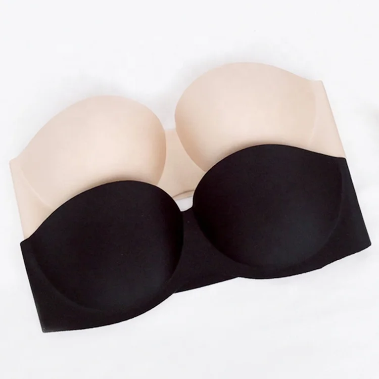 Hot Selling Seamless Silicone Push Up Invisible Strapless Women Bra
