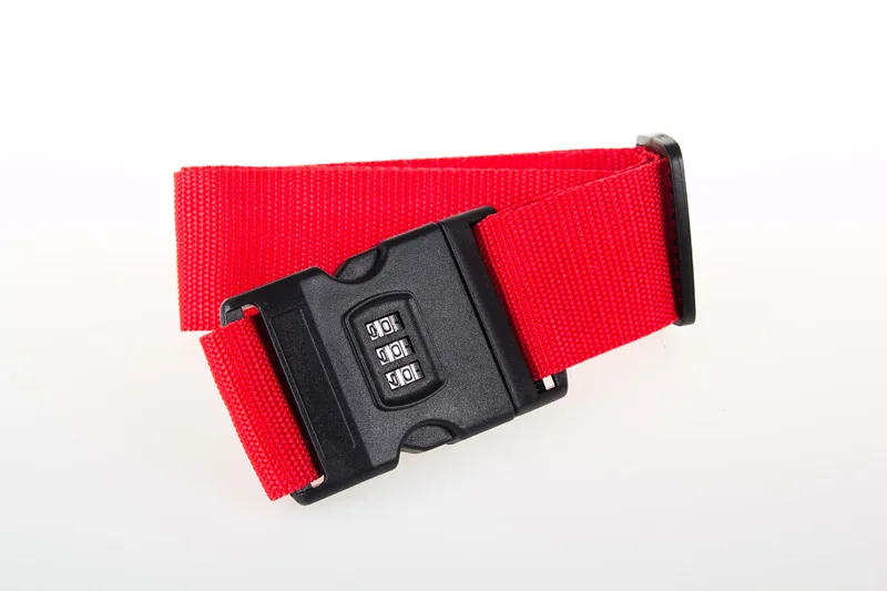 Luggage Strap Cross Belt Packing Adjustable Travel Suitcase Nylon 3 Digits Password Lock Buckle Strap Baggage Belt