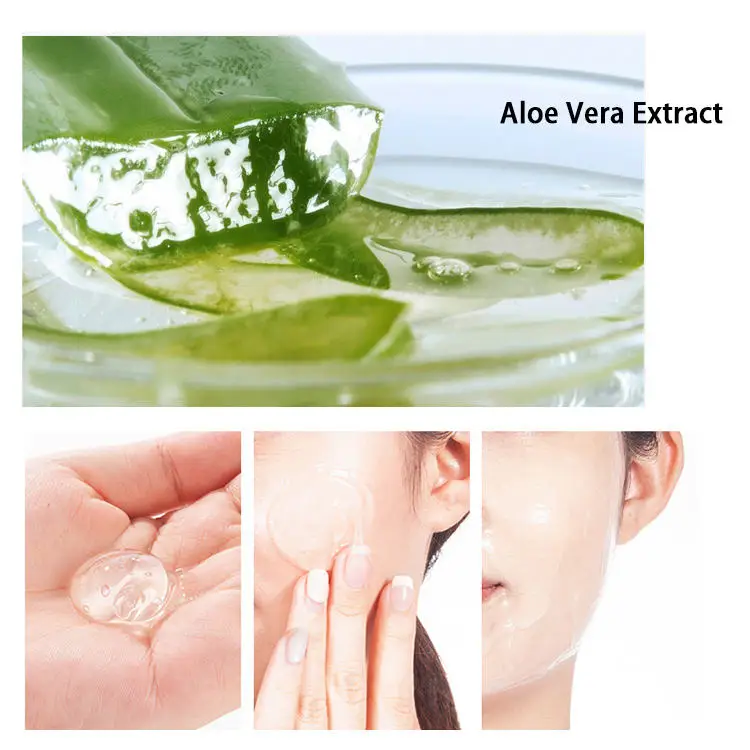 Oem Wholesale Private Logo Brightening Gel Aloe Vera Face Cream Natural organic 97% pure aloe Vera gel with low MOQ