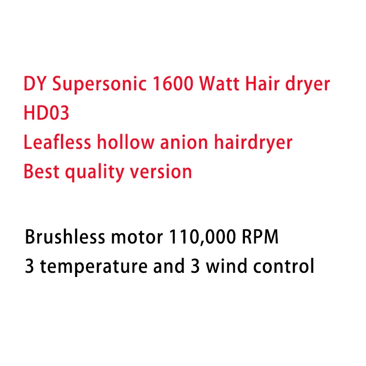 New 1600W high-power silent hair dryer Hot sale product anion hair dryer