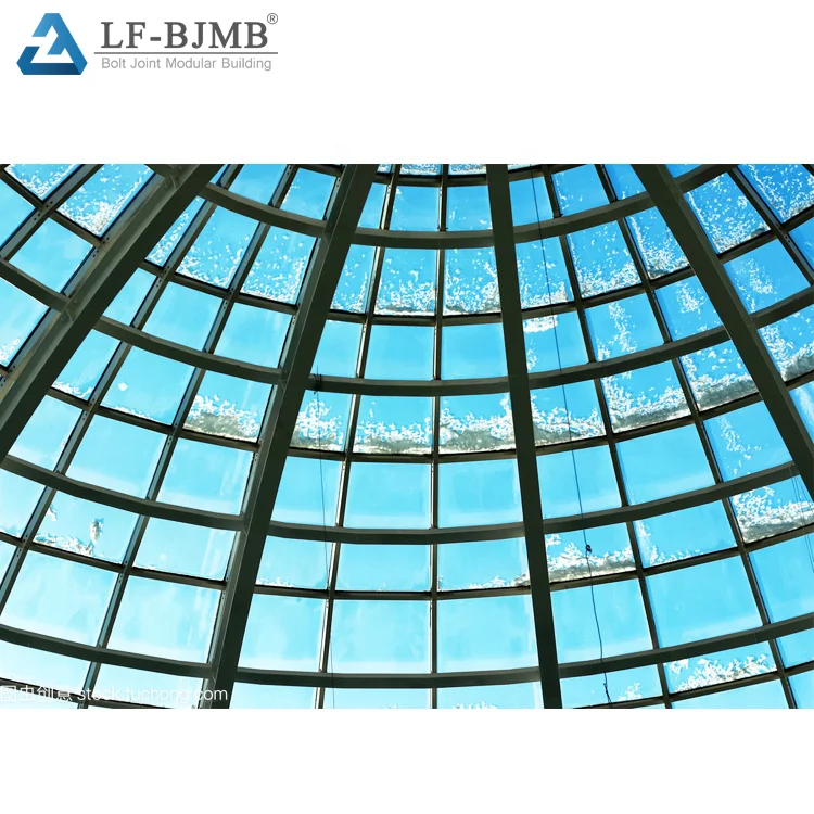 Long-Span Steel Structure Glass Atrium Roof