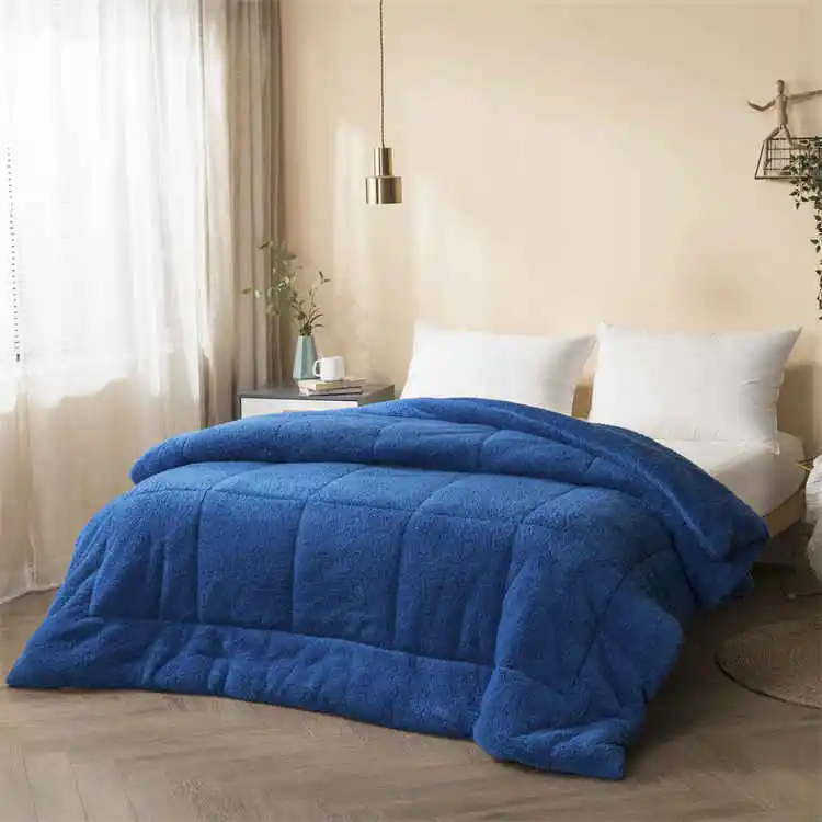 Custom made Buy fluffy Lamb cashmere quilted cute cheap astros comforter sets bedding home for