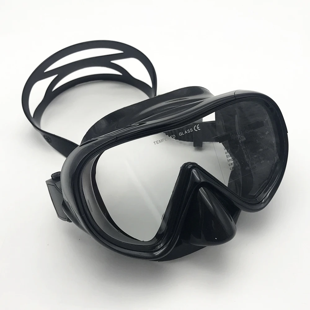 Маска для подводного плавания с силиконовым закаленным стеклом, новый дизайн