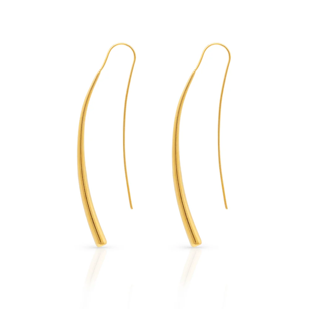 Chris April hypoallergenic 316L stainless steel gold plate water drops hook earrings